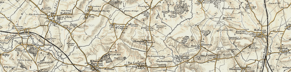 Old map of Shangton in 1901-1903