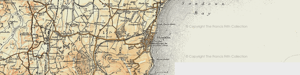 Old map of Shanklin in 1899