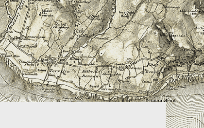 Old map of Shannochie in 1905-1906
