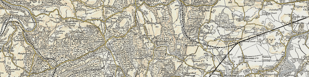 Old map of Shapridge in 1899-1900