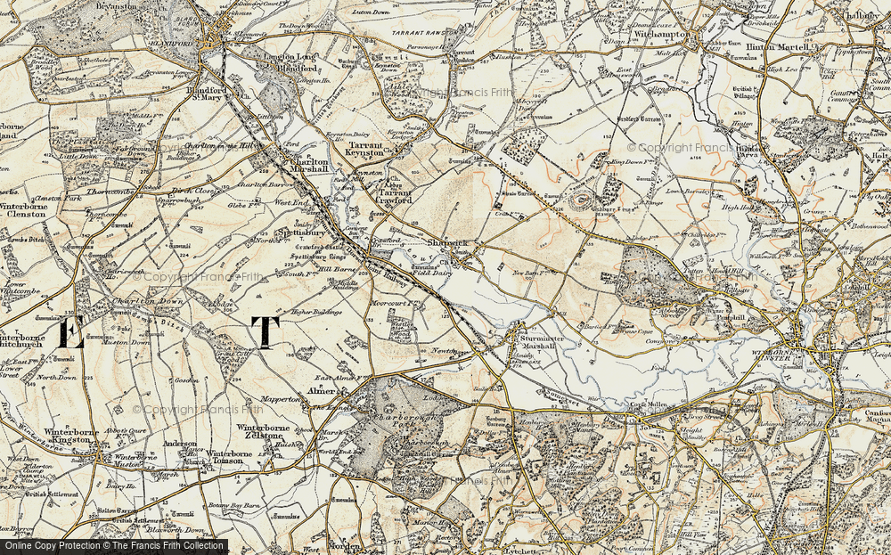 Old Map of Historic Map covering Bishops Court Dairy in 1897-1909