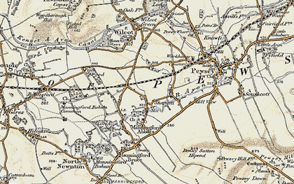 Old map of Sharcott in 1897-1899