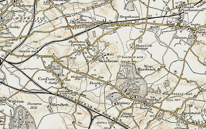 Old map of Sharlston in 1903
