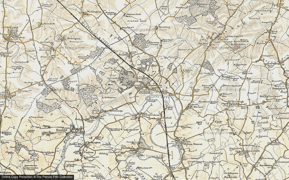 Old Map of Sharnbrook, 1898-1901 in 1898-1901