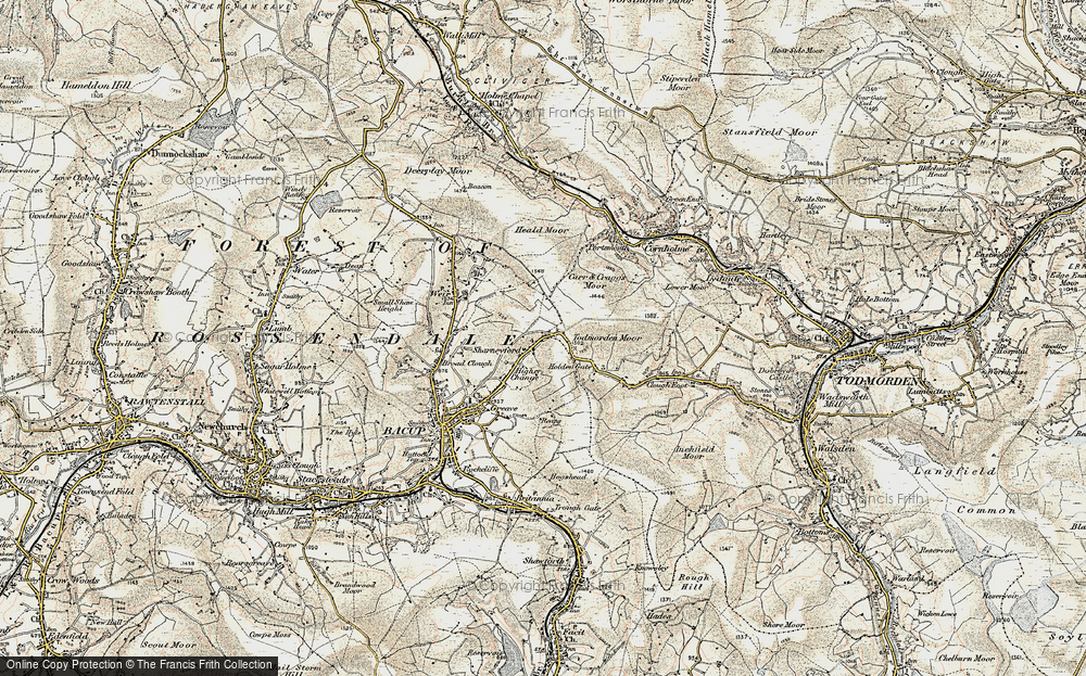 Old Map of Sharneyford, 1903 in 1903