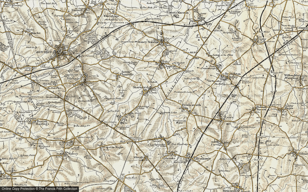Old Map of Sharnford, 1901-1902 in 1901-1902