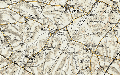 Old map of Sharnford in 1901-1902