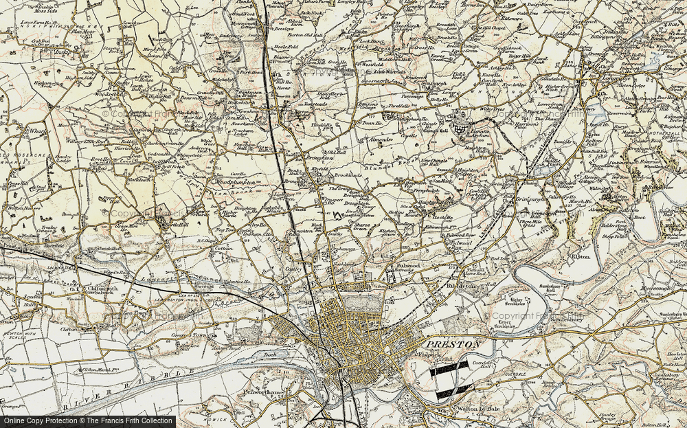Old Map of Sharoe Green, 1903 in 1903