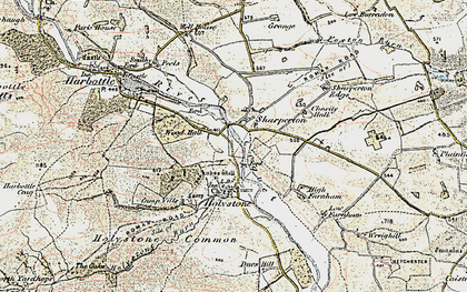 Old map of Sharperton in 1901-1903