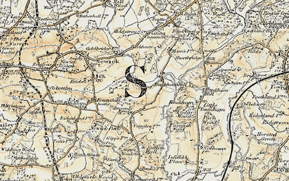 Old map of Buckham Hill Ho in 1898