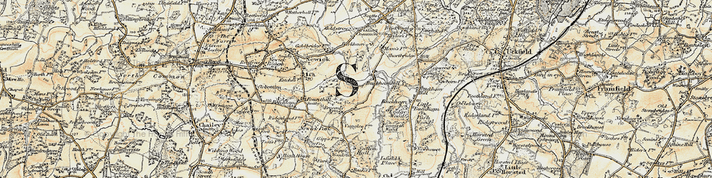 Old map of Sharpsbridge in 1898