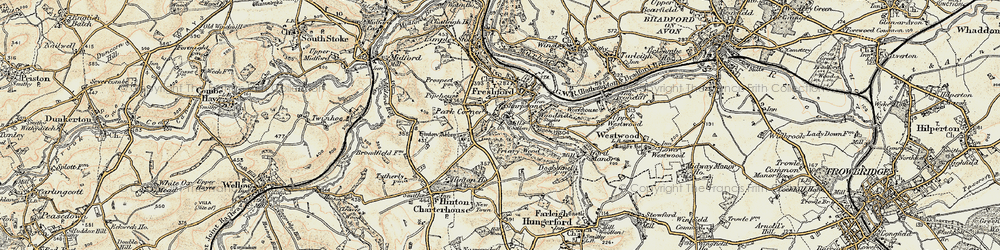 Old map of Sharpstone in 1898-1899