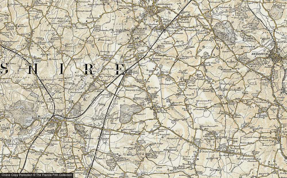 Old Map of Sharpway Gate, 1899-1902 in 1899-1902
