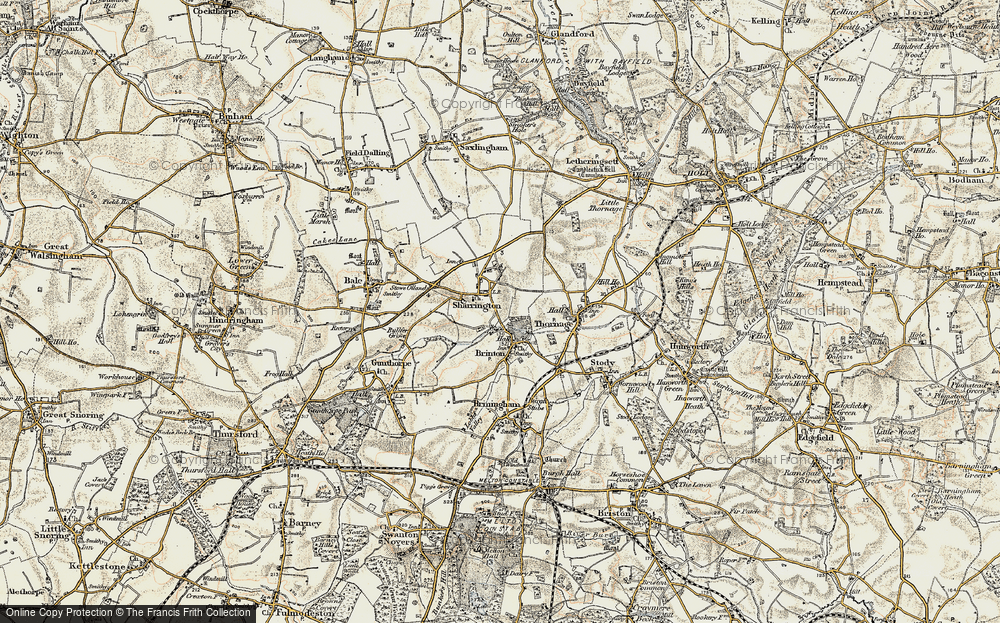 Old Map of Sharrington, 1901-1902 in 1901-1902