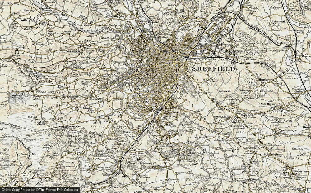Old Map of Sharrow, 1902-1903 in 1902-1903