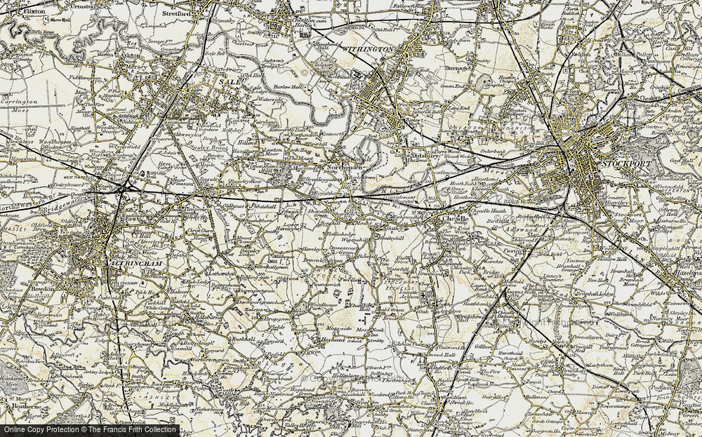 Old Map of Sharston, 1903 in 1903