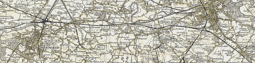 Old map of Sharston in 1903