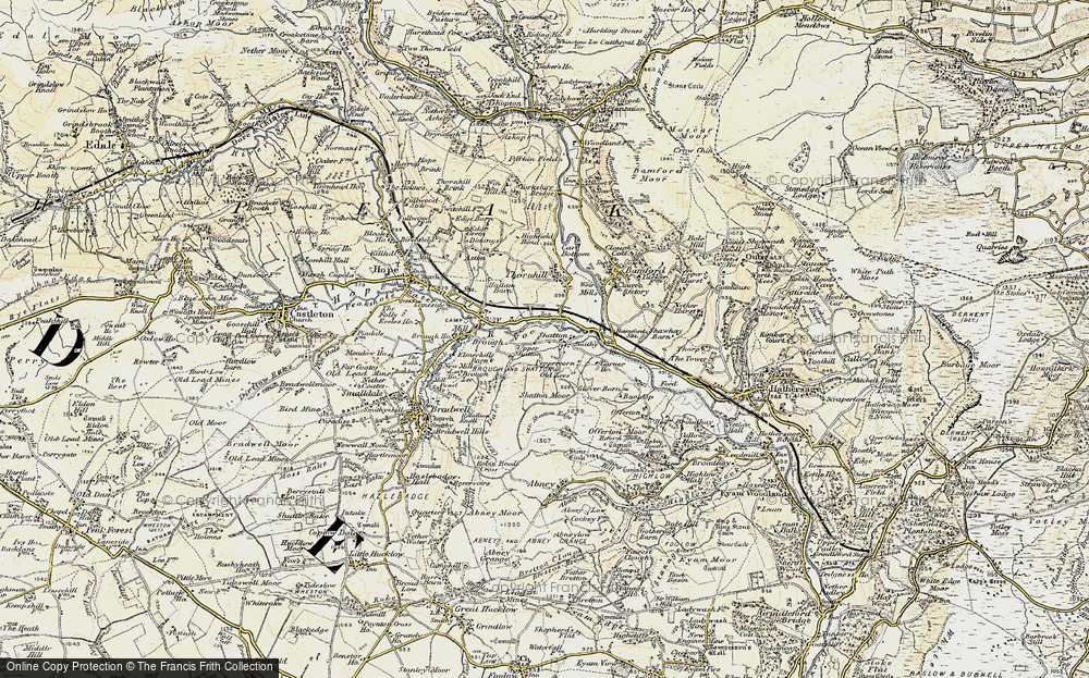 Old Map of Historic Map covering Bamford Sta in 1902-1903