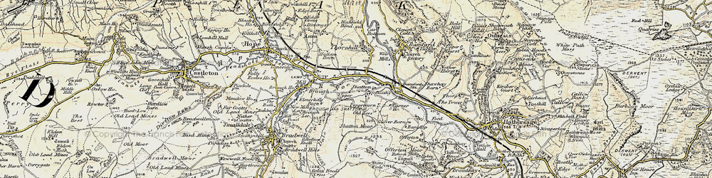 Old map of Shatton in 1902-1903