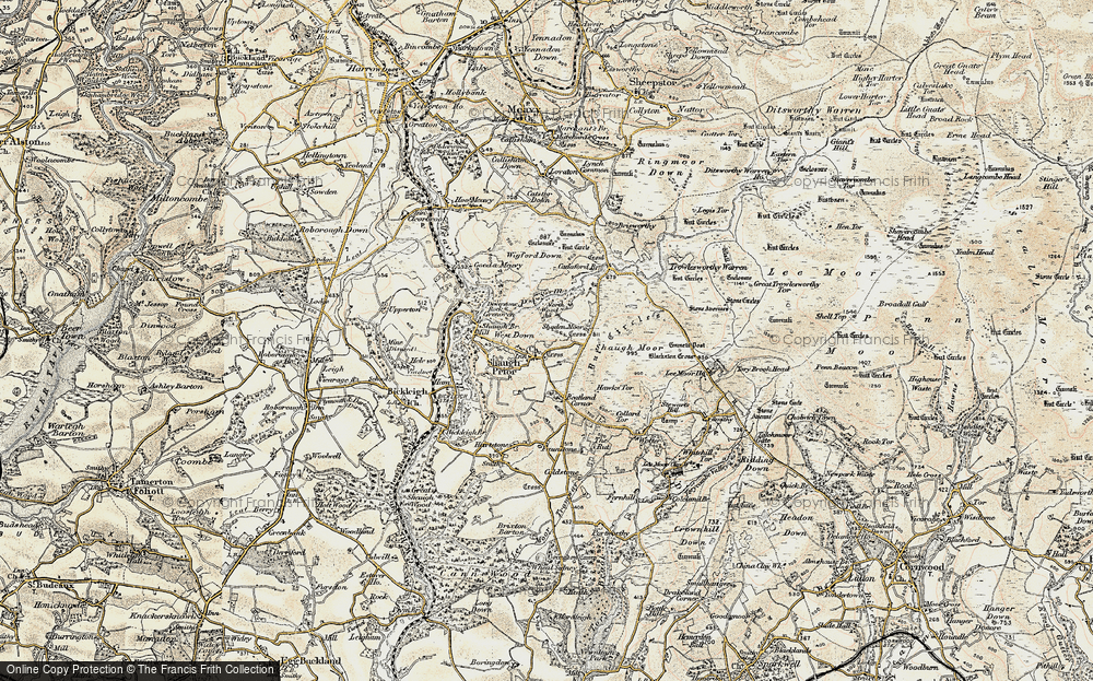 Old Map of Shaugh Prior, 1899-1900 in 1899-1900