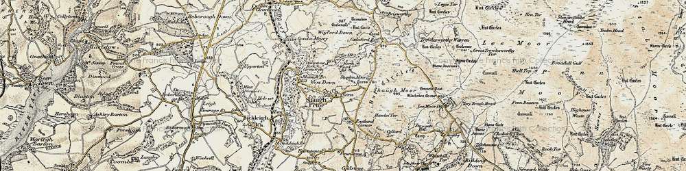 Old map of Shaugh Prior in 1899-1900