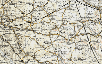 Old map of Shavington in 1902