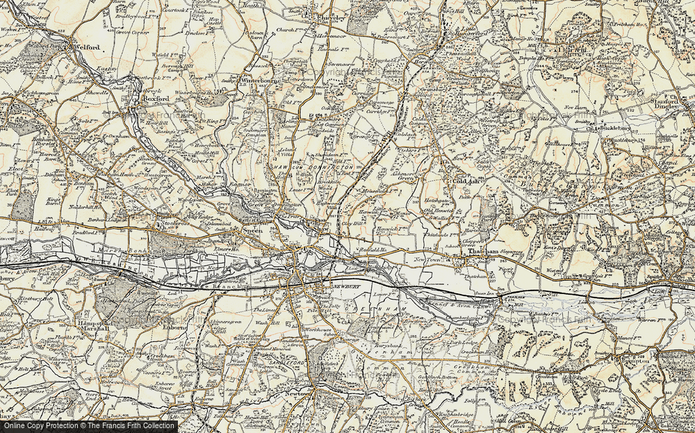 Old Map of Historic Map covering Brickkiln Wood in 1897-1900