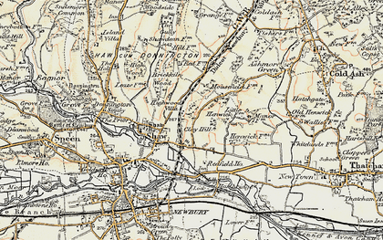Old map of Shaw in 1897-1900