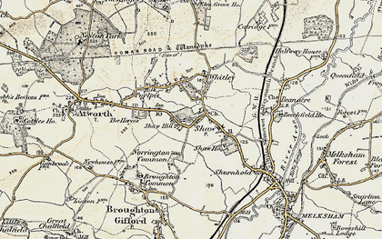 Old map of Shaw in 1898-1899