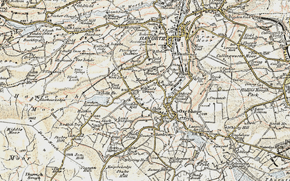 Old map of Shaw in 1903-1904