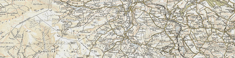 Old map of Shaw in 1903-1904