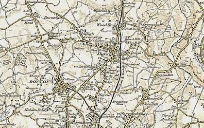 Old map of Shaw in 1903