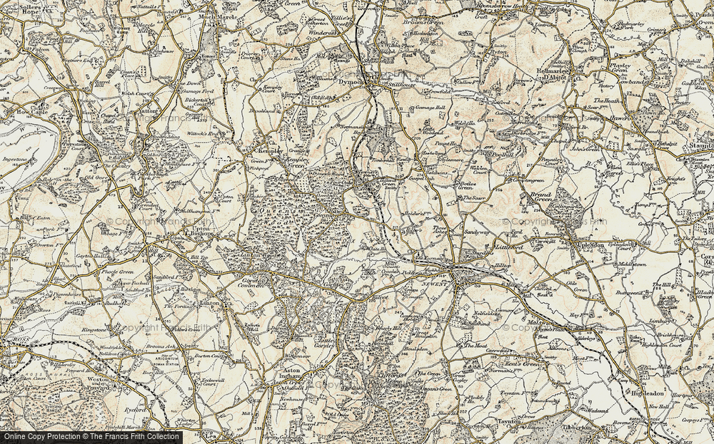 Old Map of Shaw Common, 1899-1900 in 1899-1900