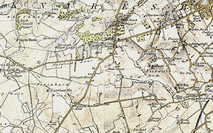 Old map of Shaw Green in 1903-1904
