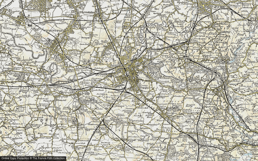 Old Map of Shaw Heath, 1903 in 1903