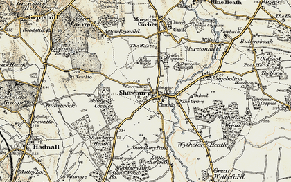 Old map of Shawbury in 1902