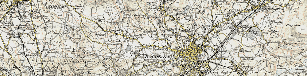 Old map of Shawfield in 1903