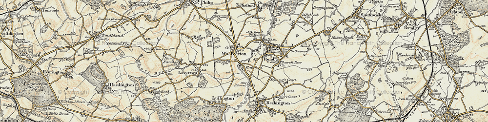 Old map of Shawford in 1898-1899