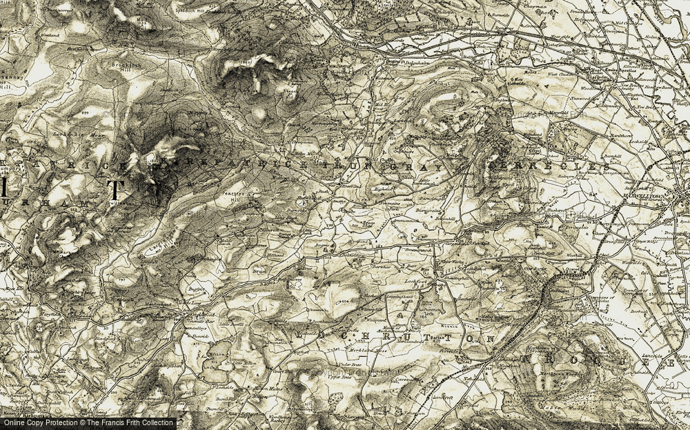 Old Map of Historic Map covering Barnsoul in 1904-1905
