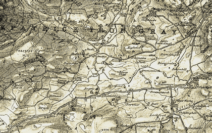 Old map of Barnsoul in 1904-1905