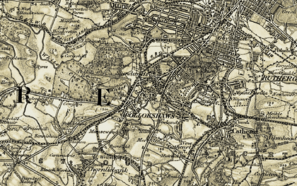 Old map of Shawlands in 1904-1905