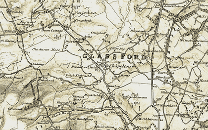 Old map of Shawton in 1904-1905