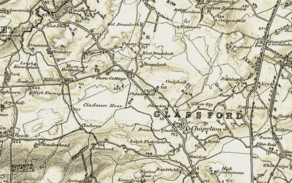 Old map of Shawtonhill in 1904-1905