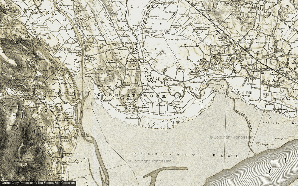 Old Map of Historic Map covering Blackshaw in 1901-1905