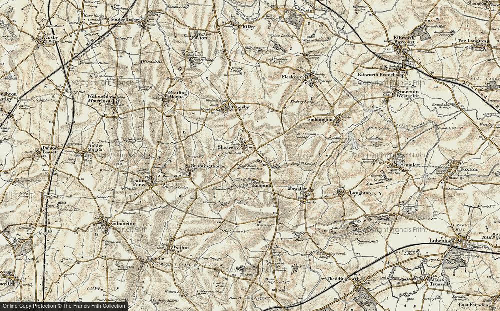 Old Map of Shearsby, 1901-1902 in 1901-1902