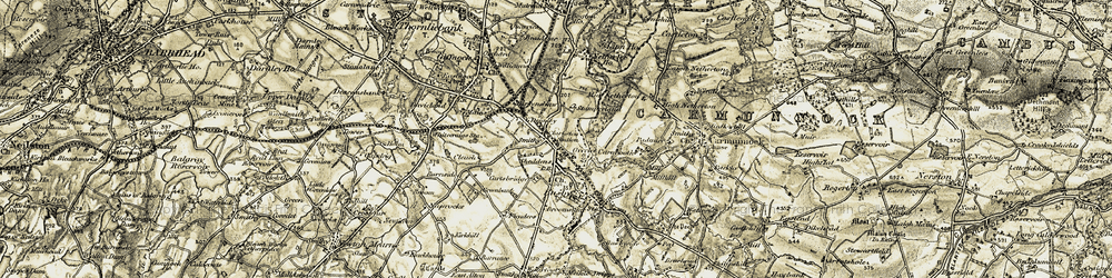 Old map of Sheddens in 1904-1905