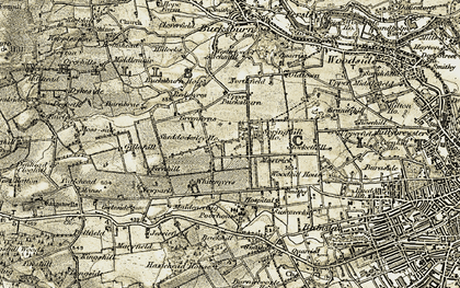 Old map of Bucksburn Ho in 1909