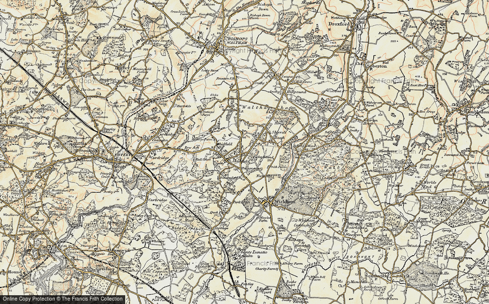 Old Map of Shedfield, 1897-1899 in 1897-1899