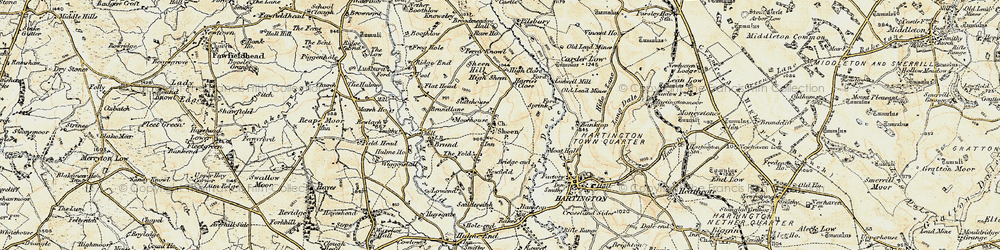Old map of Sheen in 1902-1903