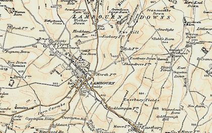 Old map of Bockhampton Down in 1897-1900